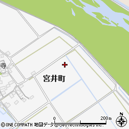 滋賀県東近江市宮井町周辺の地図