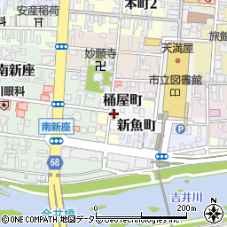 岡山県津山市新魚町74周辺の地図