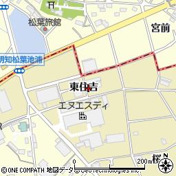 愛知県豊田市堤町東住吉周辺の地図