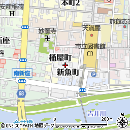 岡山県津山市新魚町67周辺の地図