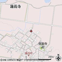 滋賀県日野町（蒲生郡）蓮花寺周辺の地図