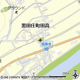 兵庫県西脇市黒田庄町田高216周辺の地図
