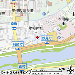 岡山県津山市河原町周辺の地図