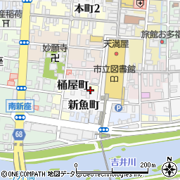 岡山県津山市桶屋町4周辺の地図