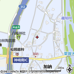 兵庫県神崎郡神河町加納周辺の地図