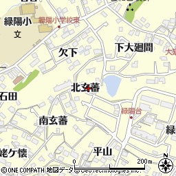 愛知県東海市名和町北玄蕃周辺の地図
