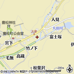 愛知県豊田市豊松町周辺の地図