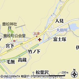 愛知県豊田市豊松町周辺の地図