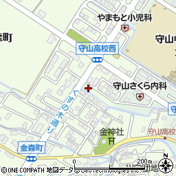 滋賀県守山市金森町1023周辺の地図