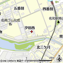 愛知県東海市名和町（汐田西）周辺の地図