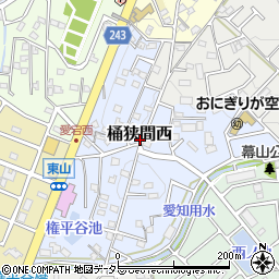 愛知県名古屋市緑区桶狭間西周辺の地図