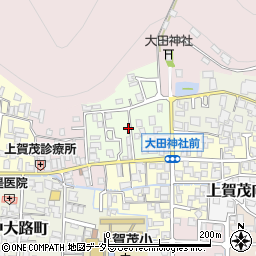 京都府京都市北区上賀茂北大路町周辺の地図