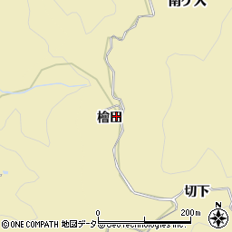 愛知県豊田市坂上町檜田周辺の地図