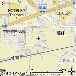 岡山県津山市院庄周辺の地図