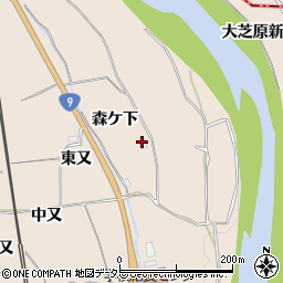 京都府亀岡市千代川町川関森ケ下周辺の地図