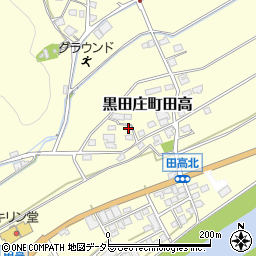 兵庫県西脇市黒田庄町田高232周辺の地図