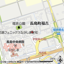 三重県桑名市長島町福吉237周辺の地図