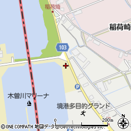愛知県弥富市稲荷崎町ヘノ割周辺の地図