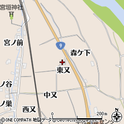 京都府亀岡市千代川町川関東又周辺の地図