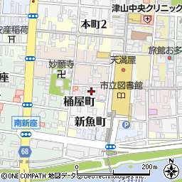 岡山県津山市新職人町18周辺の地図