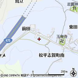 愛知県豊田市松平志賀町前田周辺の地図