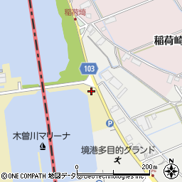 愛知県弥富市稲荷崎町周辺の地図