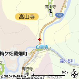 栂尾高山寺前周辺の地図