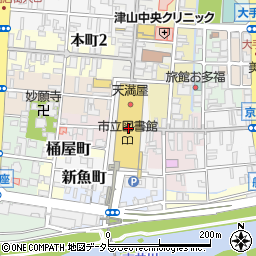 天満屋津山店周辺の地図