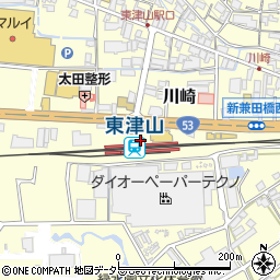 津山警察署東津山交番周辺の地図