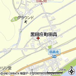 兵庫県西脇市黒田庄町田高233周辺の地図
