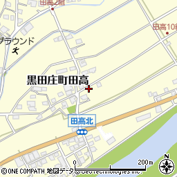 兵庫県西脇市黒田庄町田高212周辺の地図