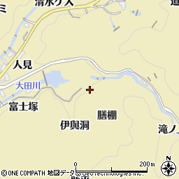 愛知県豊田市豊松町膳棚周辺の地図