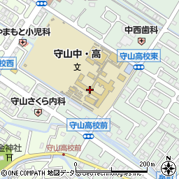 守山高等学校　体育館周辺の地図