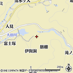 愛知県豊田市豊松町（膳棚）周辺の地図