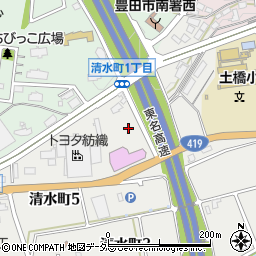 愛知県豊田市清水町1丁目周辺の地図