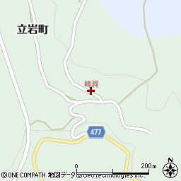 峰洞周辺の地図