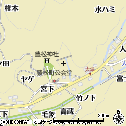 愛知県豊田市豊松町西ノ入周辺の地図