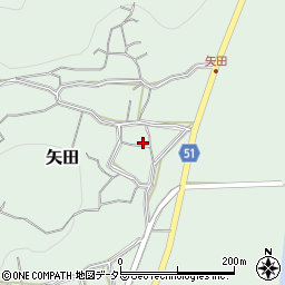 岡山県美作市矢田1103周辺の地図
