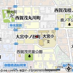 京都府京都市北区大宮中ノ社町周辺の地図