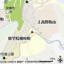 京都府京都市左京区修学院守禅庵周辺の地図