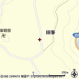 愛知県設楽町（北設楽郡）田峯（箱栗）周辺の地図