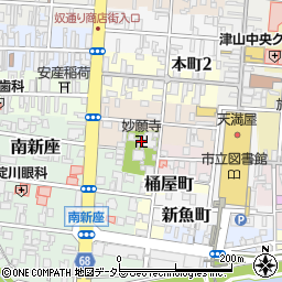 妙願寺周辺の地図