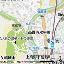 京都府京都市左京区上高野西氷室町21-2周辺の地図