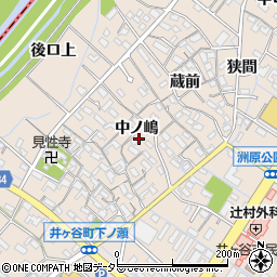 愛知県刈谷市井ケ谷町（中ノ嶋）周辺の地図