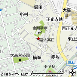愛知県名古屋市緑区大高町北横峯周辺の地図