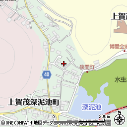 京都府京都市北区上賀茂狭間町周辺の地図
