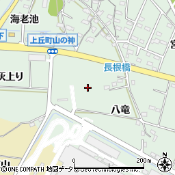 愛知県豊田市上丘町（八竜）周辺の地図