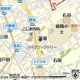愛知県東海市名和町蓮池周辺の地図