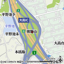 愛知県名古屋市緑区大高町熊野山周辺の地図