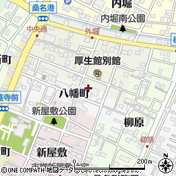 三重県桑名市八幡町周辺の地図